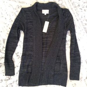 New Black/grey knitted cardigan